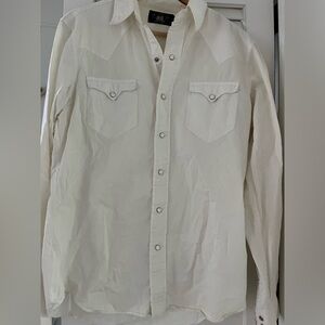 Ralph Lauren RRL buffalo white western shirt size M